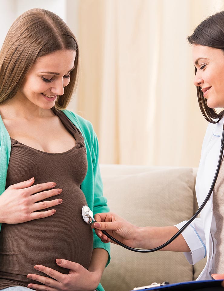 Midwife Examining Pregnant Woman 1